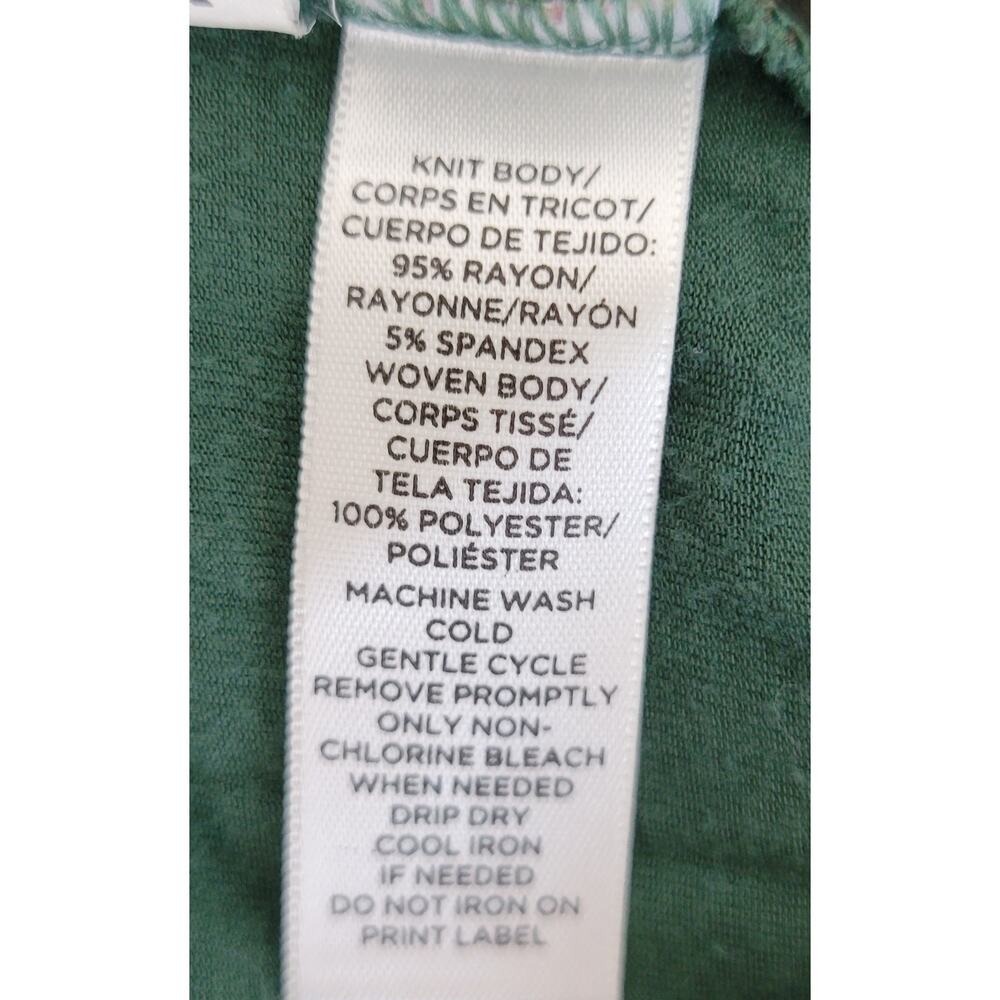 LOFT Colorblock Long Sleeve Top Green Khaki Women's Size Small - Picture 6 of 6